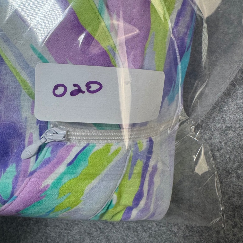 IBKUL Sun Shirt Womens Medium Purple Blue Watercolor Abstract IceFil Quarter Zip - Picture 8 of 8